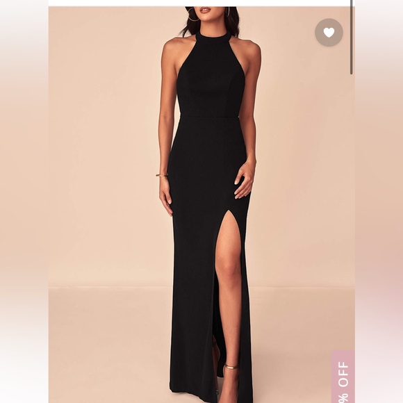 Azazie Jupiter black maxi dress size large. NWT - Picture 1 of 3